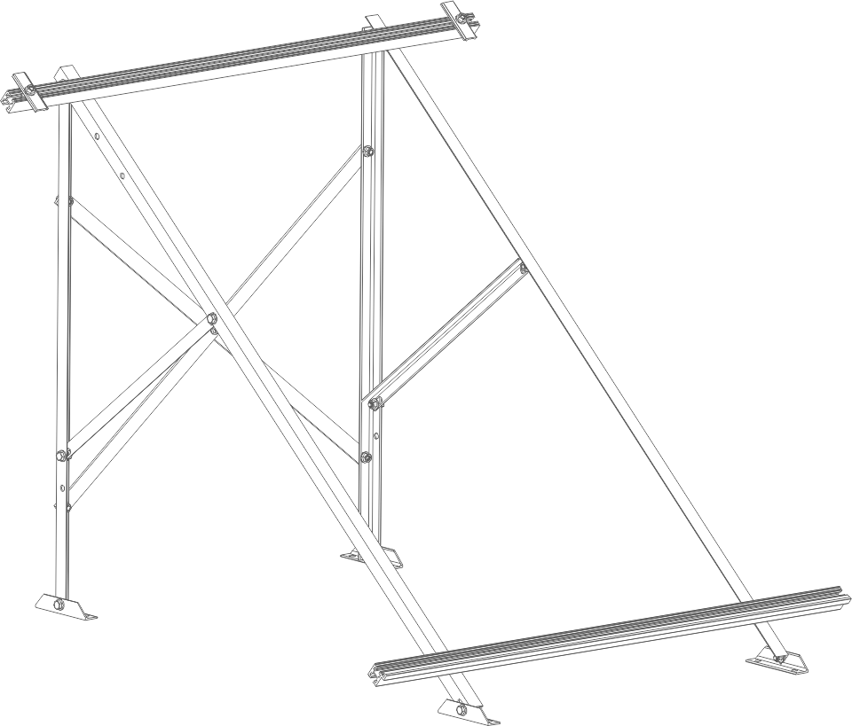 Flat-roof kit ALS 2108 [1 collector]