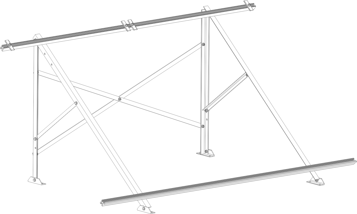 Flat-roof kit ALS 2108 [2 collectors]