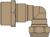 Elbow fitting 1/2”x12 compression
