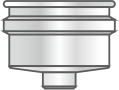 Stainless-steel cap H D=80 condensados