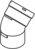 PP elbow D=80 45° M-F