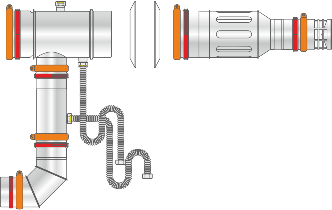 Concentric flue kit