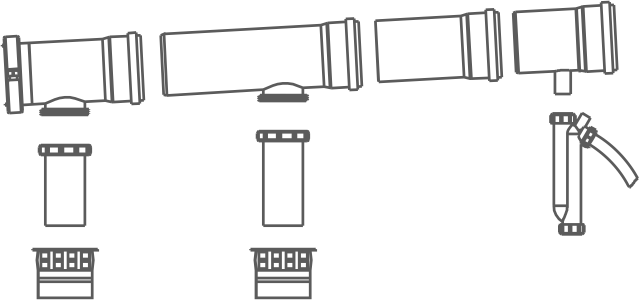 D=160 manifold kit for 2 Rinnai Series N