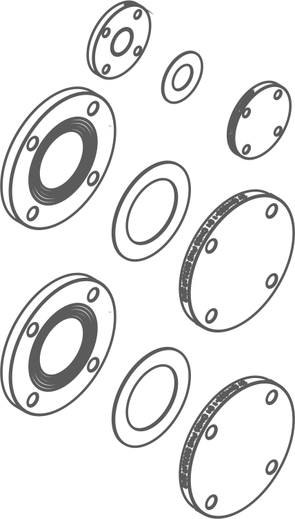 DN100-DN40 flange kit [CAL-GAS]