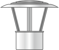 Sombrerete inoxidable D=80