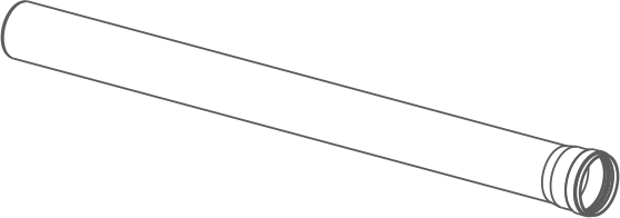 Tubo D=80 L=1000 M-H PP