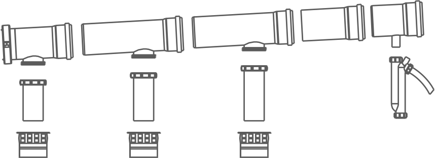 Kit colector D=160 para 3 Rinnai Serie N