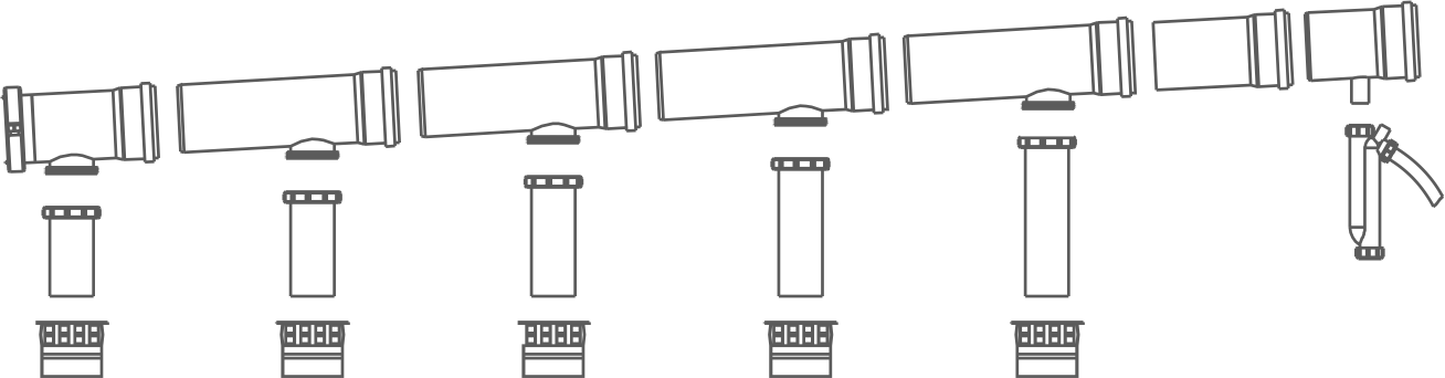 Kit colector D=160 para 5 Rinnai Serie N